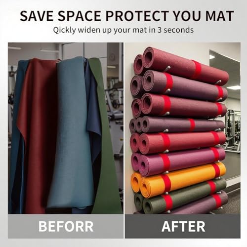 Yoga Mat Carrier Strap, Adjustable Thick Straps Sling for Carrying Large Mats, Stretching Band - color: Slap Band Red