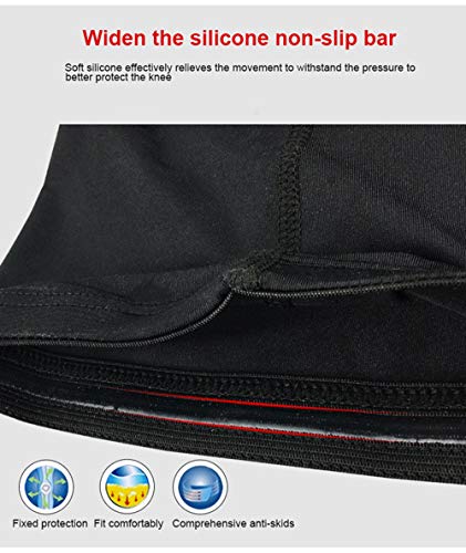 PISIQI Knee Pads Compression Pads Long Leg Sleeve Collision Avoidance Brace Protection Knee Sleeve for Basketball Football Volleyball Cycling (1 Pair) - color: Black, size: Small