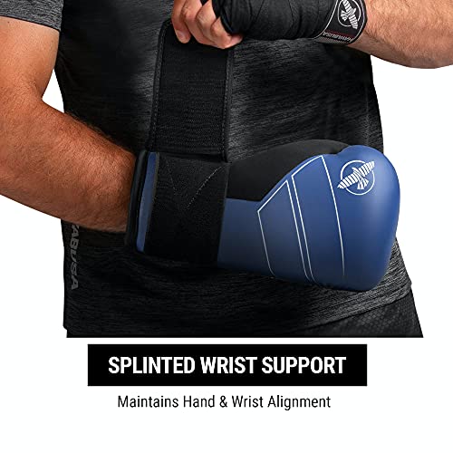 Hayabusa S4 Leather Boxing Gloves for Women & Men - color: Blue, size: 12 oz