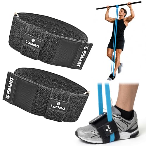 Resistance Band Anchor Straps for Legs, Ankles & Arms – No Rolling, No Slipping, Anti-Pinch, Hair-Friendly – Protective Sleeves for Loop-Style Booty Bands, Home & Gym Workouts