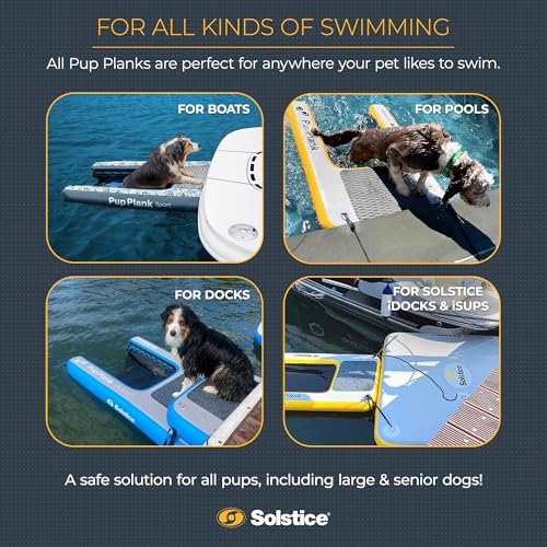 SOLSTICE Inflatable Pup Plank, Dog Water Ramp for Boats & Docks, Boost Step - size: XL Camo (200 Pounds)