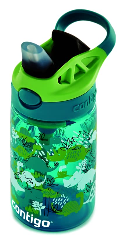 Contigo Kids Straw Water Bottle with AUTOSPOUT Lid 14oz. Dinos (Pack of 4) - color: Dinos, size: 14 oz (Pack of 4)