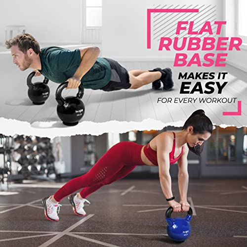 Yes4All Kettlebells Rubber Base, Kettlebell Set for Women, Strength Training Kettlebells Weights (10-65 lbs) - color: A. 5LB - Pink