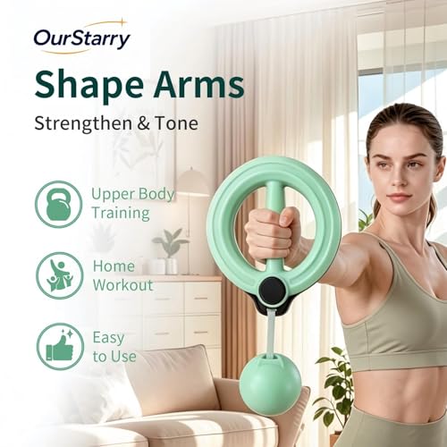 OurStarry Arm Workout Hoop for Women and Men, 360 Degree Hand Crank Forearm Trainer, Shoulder and Chest Exerciser for Wrist and Upper Body Training