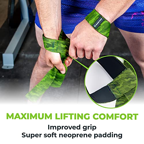 Gradient Fitness Lifting Straps | Wrist Straps for Weightlifting, Deadlift Straps, Lifting Straps for Weightlifting, Straps for Weight Lifting, Weight Lifting Straps for Men/Women, Gym Lifting Grips - color: Camo
