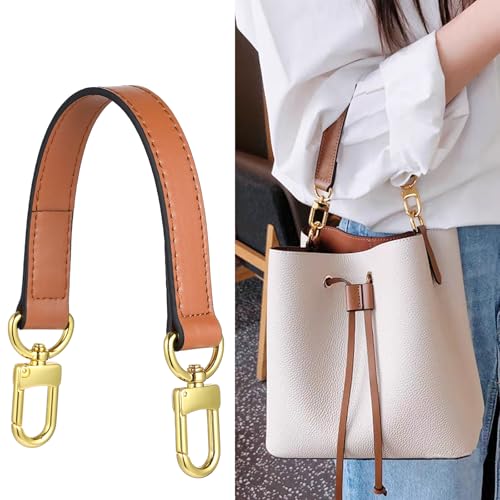 Genuine leather purse Handle compatible with Neonoe for Metis Noe BB NM Beaubourg Hobo - color: Brown-purse Handles