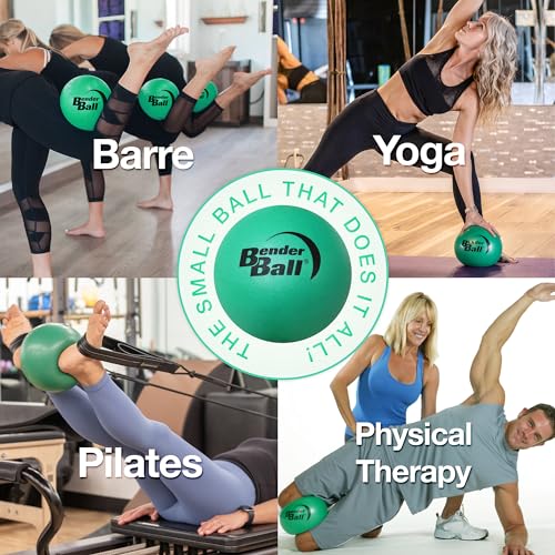 The Original 9" Pilates Core Fitness Small Exercise Ball | Workout Equipment for Abs, Core, Back, and Physical Therapy, Easy to Carry and Store - color: Green