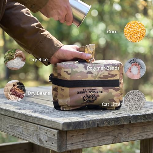 Buffalo Creek Supplies All Weather Durable Front and Rear Shooting Rest Bags, Rifle Rest Sand Bag for Bench Rest Shooting, Hunting, Target & Competitive Sports Shooting-Unfilled - color: UltraBlend