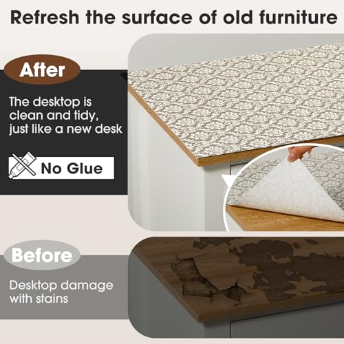 Drawer and Shelf Liner, Non-Slip Kitchen Cabinet Liners Non-Adhesive Thick Strong Grip Waterproof Washable Mats Protect Dresser Shelves Cupboard Bathroom Cabinets, Boho: Beige, 12 in X 10 FT - color: Boho: Beige, size: 11.8"W x 118"L