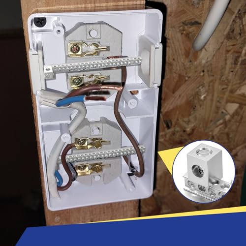 Relaxweex 2 Set Ground Bar Kit with 21 Terminal Positions and Ground Lug Bar Aluminum Grounding Lugs for Electrical Connections - size: 21 Terminal Positions
