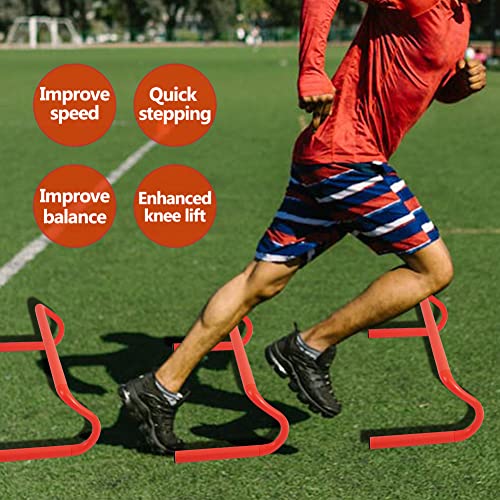 YEXEXINM 4 Pack Agility Speed Training Hurdles- 6" Detachable Agility Training Hurdles- Sports Practice Equipment for Athletes, Soccer, Basketball