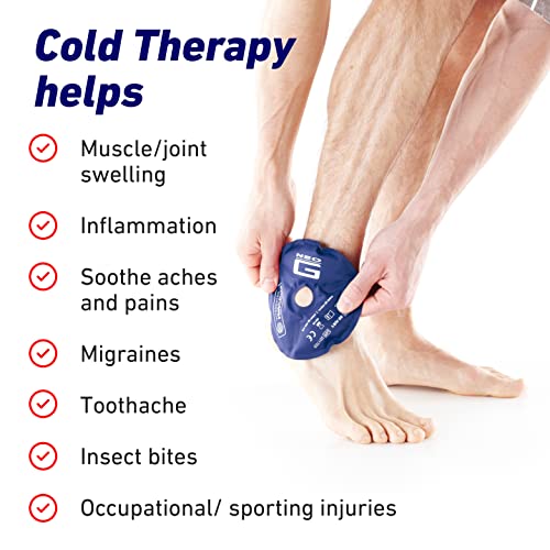 Neo G Hot and Cold Therapy Disc - Flexible Ice/Heat Pack for Injuries, Muscle Inflammation, Joint Pain, Swelling, Sprains - Reusable and Dual Function - Class 1 Medical Device - Qty 1 Disc - Blue/Red