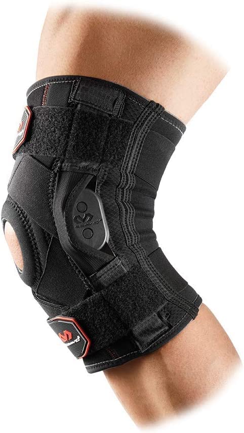 McDavid Hinged Knee Brace for Men and Women, Knee Brace with Side Stabilizers, Knee Compression Sleeves and Stability Straps for ACL, LCL, Arthritis, Tendonitis, MCL, Patella, Left and Right - size: X-Large