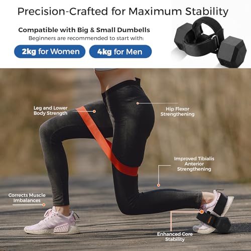 Monkey Foot Dumbbell Attachment for Glute Kickback Women's Leg Exercise Workouts at Home Adjustable Ankle Gym Strap Foot Weights Lifting Attachments Equipment for Men Hamstring Curls - size: 1PCS