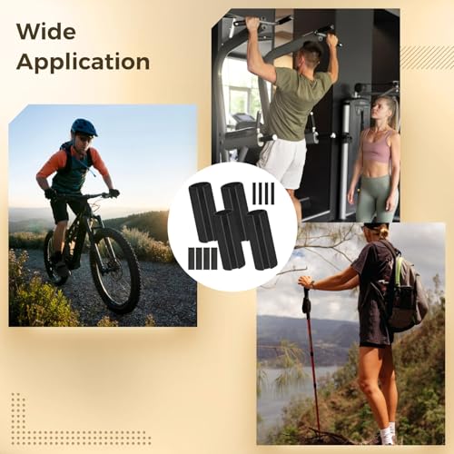 Varku 4 Pcs 4.25 Inch Foam Grip Tape for Handles, Slip-Proof Soft Cushioned Handlebar Covers for Pull-Up Bars, Bike Handlebars, and More, Shock-Absorbing, Comfortable, Easy Installation