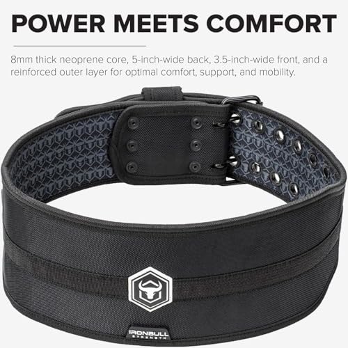 Hybrid Weight Lifting Belt – Heavy Duty Prong Support, Neoprene Interior, Tapered Powerlifting Design – Back Support for Squats, Deadlifts, & Strength Training – Stylish & Rigid Gym Belt for Men & Women - size: XX-Large