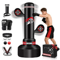 Heavy Freestanding Punching Bag for Adults, 70'' Standing Punching Bag Boxing Bag Bag with Boxing Gloves, Pump, Jump Rope and Reflex Ball, Women Men Kickboxing Bags for Training MMA Muay Thai Fitness