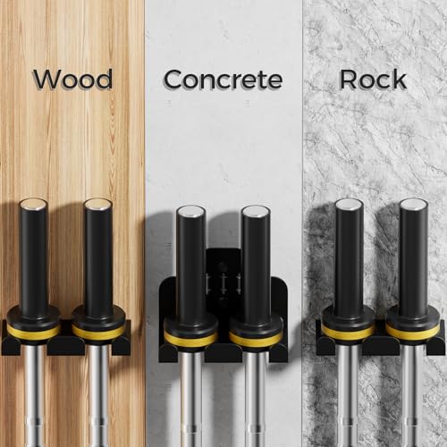 JNIHEEP Barbell Wall Holder,Olympic Hanger,Garage Gym Bar Wall Rack,Vertical Barbell Mount Rack,Space Saving Commercial or Home Gym Accessory,Holds Under 33mm Bar Size(Black) - color: Black 2 hooks
