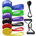 POWER GUIDANCE Resistance Bands, Set of 5 Pull Up Bands, Pull Up Assistance Bands, Exercise Bands, Resistance Bands Set for Legs, Working Out - color: Set of 6（yellow+red+black+purple+green+blue）