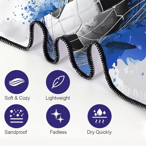 Goal Celebration Soccer Beach Towel, 36"x72" Sand Free Quick Dry Microfiber Towel Gifts for Football Enthusiasts - color: Sport-2
