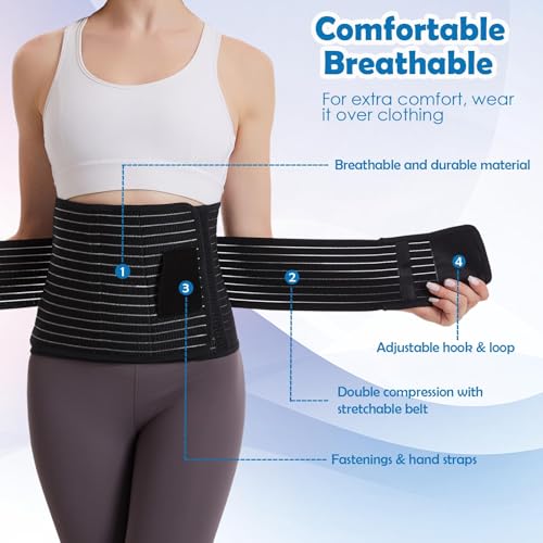 Paskyee Postpartum Belly Band, C-Section & Post Surgery Support Wrap(Black, L/XL) - color: Black, size: L/XL
