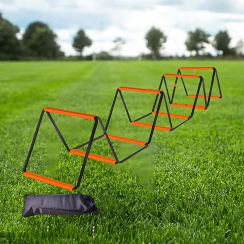 Menolana Agility Ladder Football Footwork Ladder Balance Foldable Agility Training Equipment Speed Ladder for Outdoor Sports Workout - size: 10 Grids With Bag