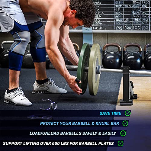 Yes4All Deadlift Jack/Barbell Stand – Holds 600lb Barbell Plates for Deadlift Exercise, Squat Wedge for Squat/Weight Training - color: Black