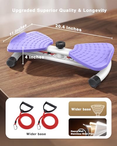 Waist Twister Machine Exercise, 326 lbs Ab Twister Board for Exercise, Home Gym, Balance Training & Fat Burning, Noiseless Workout Equipment for Women & Men - Twist Exercise Machine - color: Purple
