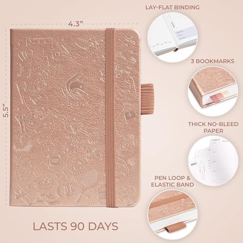 Clever Fox Fitness & Food Journal Pocket – Nutrition & Workout Planner for Women & Men – Diet & Gym Exercise Log Book with Calendars, Diet & Training Trackers – Lasts 3 Months, 4.3x5.5” (Rose Gold) - color: Rose Gold, size: Pocket (4.2" x 5.7")