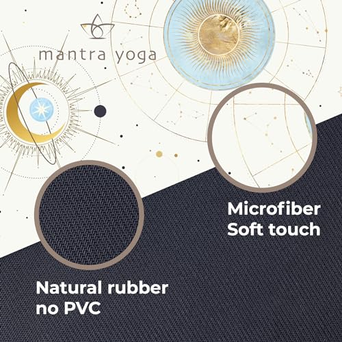 Mantra Yoga Travel PRO 1.5mm with Knee Pad - Foldable Fitness & Exercise Mat with Bag | Lightweight, Compact & Eco-Friendly | Non-Slip & Washable | For All Types of Yoga | 72" L x 24" W | 2.6 lbs - color: WhiteSky