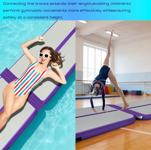 GLANT 3ft/6ft Air Mat Tumble Track Connector Tape for Inflatable Tumbling Gymnastic/Yoga/Camping White（NEW） (40) - color: Purple