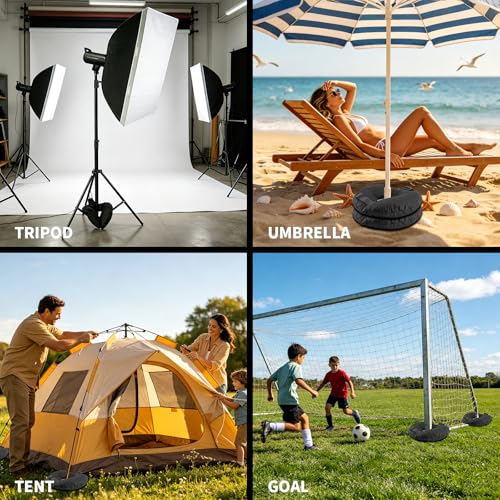 2 Pack Sand Bags for Weight, Tripod Weight, Canopy Weights(26 LB) | Weighted Bags to Hold Things Down, Sandbags for Backdrop Stand, Umbrella Base, Tent, Sports Net (Sand Not Included) - size: 26 LB
