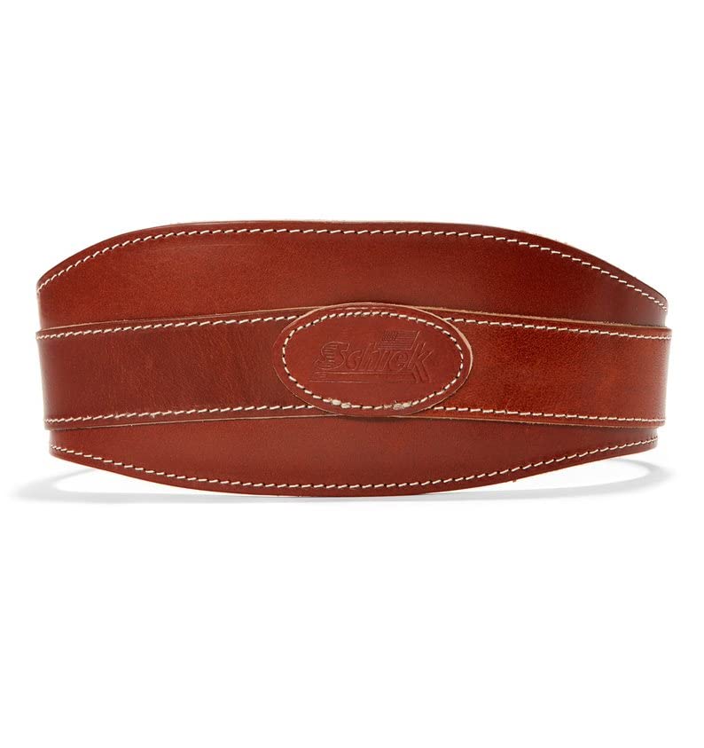 Schiek Sports 2006 Leather 6" Weight Lifting Belt - Weightlifting Belt with Double Prong Stainless Steel Belt Buckle - size: Medium
