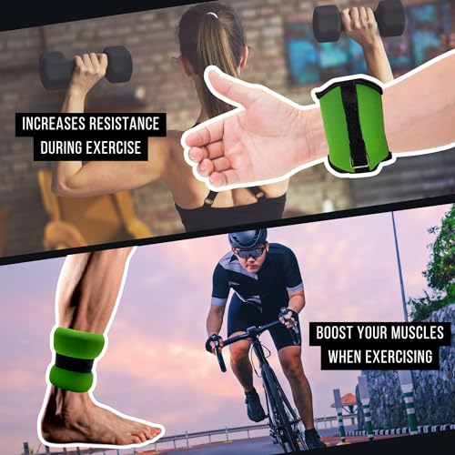 FUXION Adjustable Ankle Weights 1.5/2.0/2.5 lbs Pair, Fully Adjustable for Ankle Wrist Arm or Leg, for Training Warm-up Pilates Gym Accessories - size: set 2 pz 1.5lb