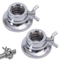 2 Pack Dumbbell Collars Spin Locking Nut with Safety Lock Screw Clamps for 1'' Standard Threaded Dumbbell Handles Weight Bar Hand Weight Set Barbell Adjustable Dumbbells Weight Set