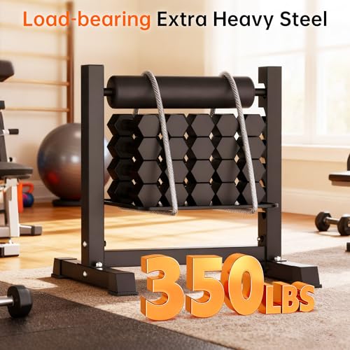 GarveeLife Bulgarian Split Squat Stand, 6-Level Adjustable Single Leg Squat Roller with 350 LBS Capacity, Thick Padding, Lower Body Specialty Machine for Home Gym, Leg Training, Black