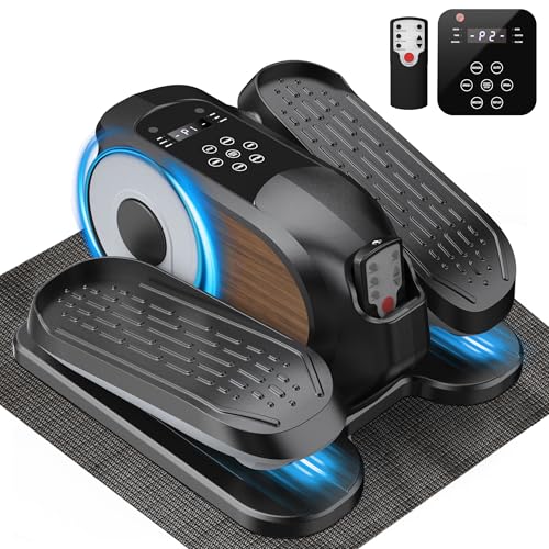Low Impact Mini Under Desk Elliptical Quiet Electric Leg Exerciser | Compact portable under desk elliptical with non-slip mat, quiet motor for home office. Leg trainer gift for seniors mom dad