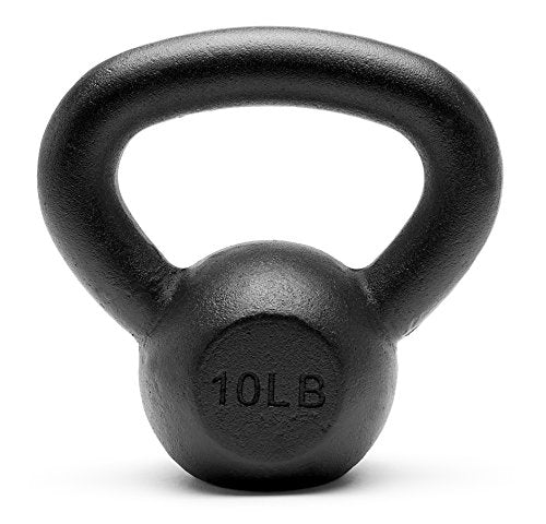 Powder Coated Solid Cast Iron Kettlebell Weights Set 5lb to 45lb Various Combination - color: K-Black(10+10)lb