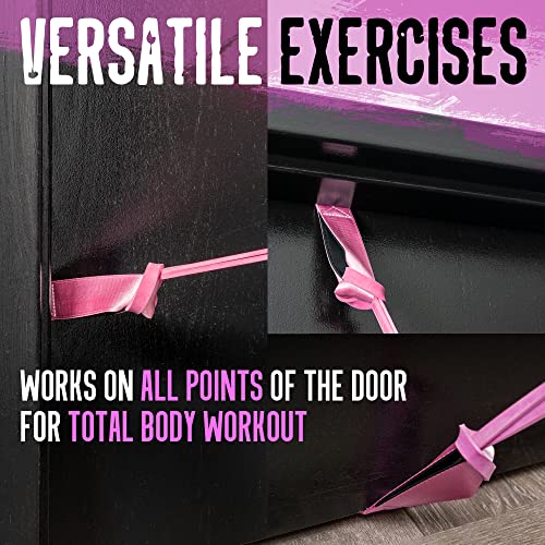 Gradient Fitness Door Anchor for Resistance Bands | Heavy Duty Resistance Band Door Anchors for Stretching Straps, Physical Therapy Exercises & Closed Loop Bands. Door Anchor for Home Gym Workout - color: Pink