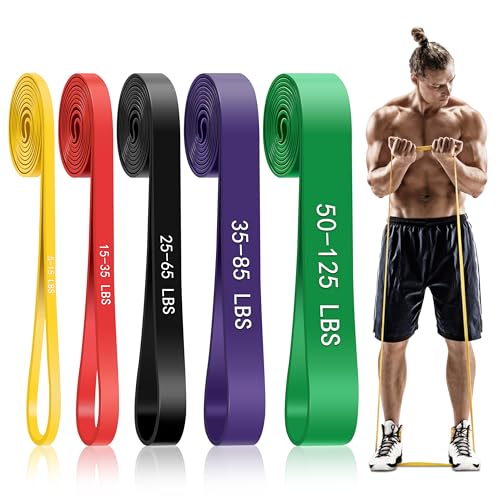 Pull Up Assistance Bands, 5-Level Resistance Bands for Working Out, Pull Up Bands for Men & Women, Exercise Bands for Full-Body Training, Fitness, Physical Therapy, Stretch Workout Bands at Home, Gym - color: Multicolor