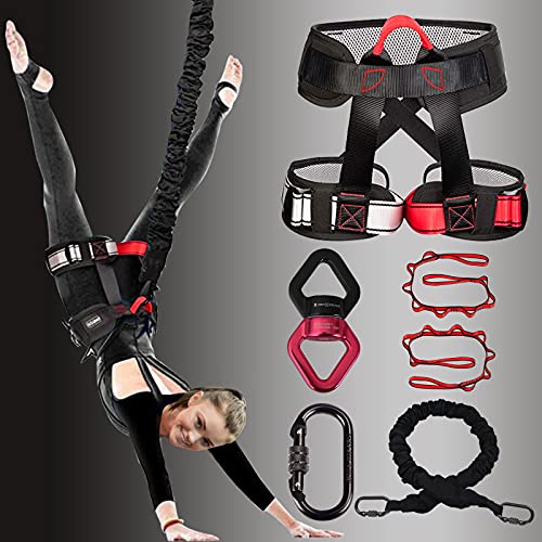 Dasking Heavy Bungee Resistance Band Set Gravity Yoga Bungee Cord Resistance Belt Set 4D Bungee Dance Rope Workout Fitness Home Gym Professional Training Equipment - size: WEIGHT CLASS-1: 50KG