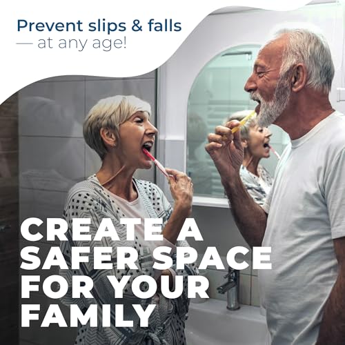Anti-Slip Shower Stickers - Help Reduce Slipping in Bathtub & Shower, Clear Non-Slip Bath Strips, Strong Adhesive Bathtub Appliques Suitable for Homes with Kids, Adults & Seniors - 24 Pcs - Homergy - size: Curved