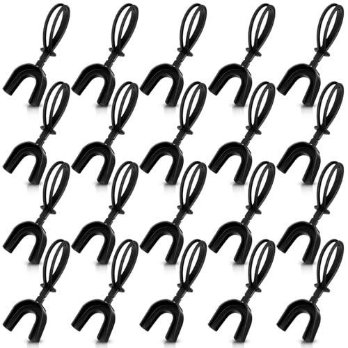 Dunzy 20 Pcs Football Mouth Guards with Strap Bulk Sports Mouthguard Bulk Football Mouthpiece Mouth Protector for Wrestling Boxing Lacrosse Hockey Taekwondo - color: Black, size: Youth