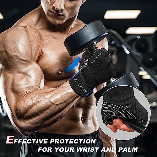 Workout Gloves with Wrist Wrap Support, Weight Lifting Gloves with Full Palm Protection & Extra Grip for Men Women Gym Exercise, Fitness, Weightlifting, Pull ups - color: Aron Black, size: Small