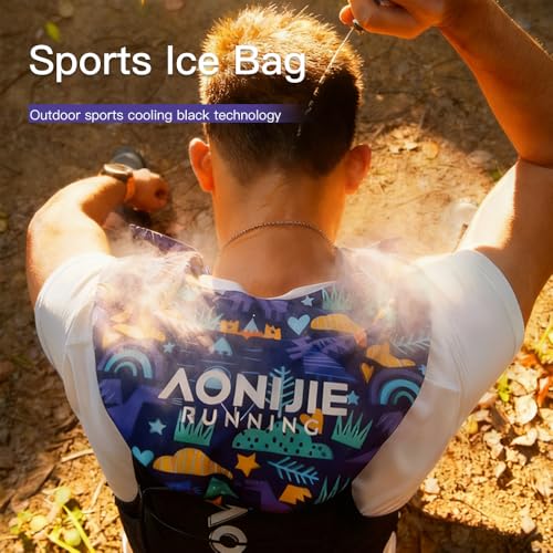 AONIJIE New Sports Ice Towel for Women and Men Quick-Drying and Neck Sun Protection Triangle Can Hold Ice for Running Cycling