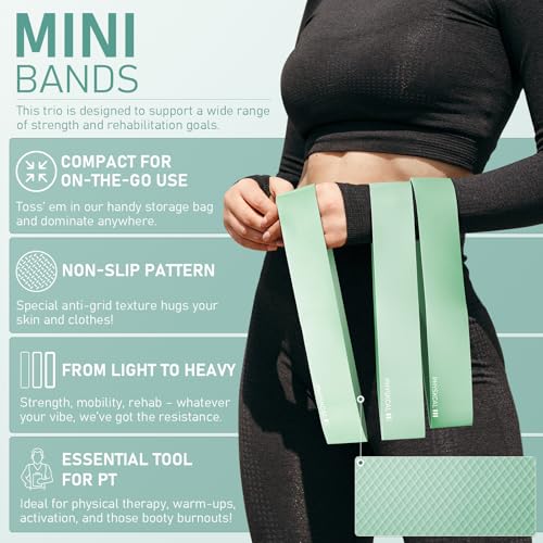 PhysKcal Pilates Kit, 15-Inch Pilates Ring with 1x Pilates Ball & 5X Bands | Aesthetic Home Pilates Equipment Set, Essential Kit for Beginners in Minimalist Style. Comes in Premium Packaging - color: Soft Mint