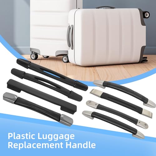 Bztoolbox 2Pcs Luggage Handle 9.06" x 0.98" (L x W) Plastic Pull Handle Grip Replacement 230mm x 25mm for Luggage Suitcase Box Black Tone