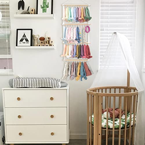 POVETIRE Headband Holder for Girls Baby Headband Organizer Head Bands Hair Accessories Display Organizer Wall Hanging Decor for Nursery Toddler Girl Room - color: White