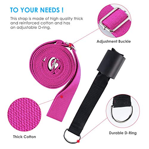 Leg Stretcher, Door Flexibility & Stretching Leg Strap - Great for Ballet Cheer Dance Gymnastics or Any Sport Leg Stretcher Door Flexibility Trainer Premium Stretching Equipment - color: Rose