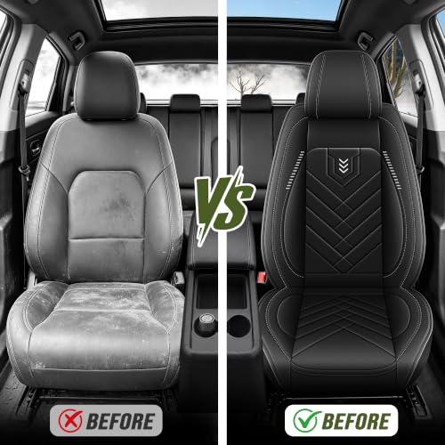 DISUTOGO for 2018 Dodge ram seat Covers 2012-2025 2026 RAM 1500 2500 3500 | Dodge Ram Seat Covers Full Set, Faux Leather Custom Fit Ram 1500 2500 3500 Truck, Flat Bench - color: 110-Black-Flat Bench, size: 5 Seats full set-RAM 2012-2026